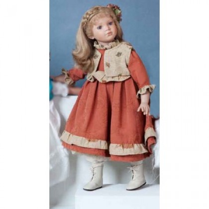 Кукла 72 см Кэрол в терракотовом платье и жилете Carmen Gonzalez